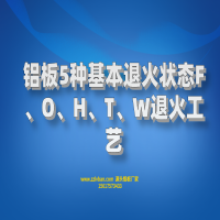 鋁板5種基本退火狀態(tài)F、O、H、T、W退火工藝